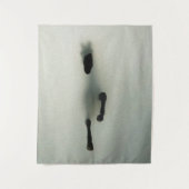 馬の霧を突破 – 抽象芸術アート タペストリー (正面)