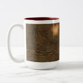 馬の革の効フェイク果 ツートーンマグカップ (左)