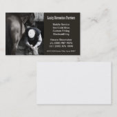 馬の靴の蹄鉄工のひづめサービス 名刺 (正面/裏面)