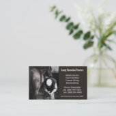 馬の靴の蹄鉄工のひづめサービス 名刺 (スタンド正面)