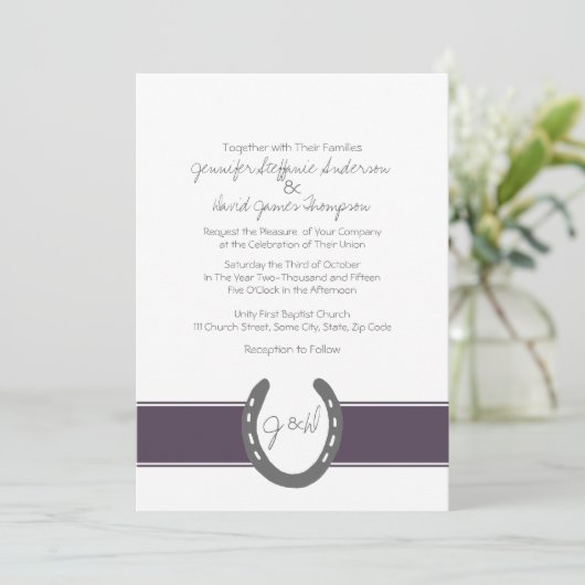 馬の靴模様 招待状 (スタンド正面)