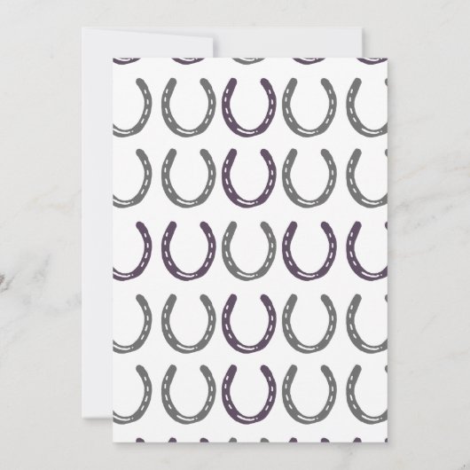 馬の靴模様 招待状 (裏面)