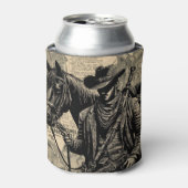 馬の鞍を持つカウボーイ西洋美術 缶クーラー (缶正面)