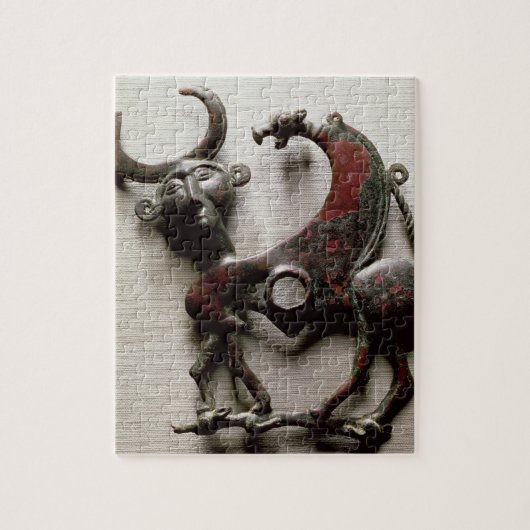 馬の頬の部分は人間の形でかみました ジグソーパズル (縦)