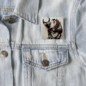 馬の頬の部分は人間の形でかみました 缶バッジ (インサイチュ)