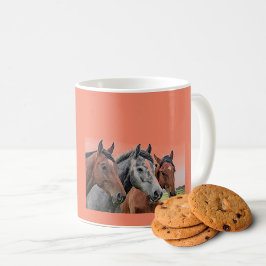 馬の頭のマグカップ3個デザイン コーヒーマグカップ