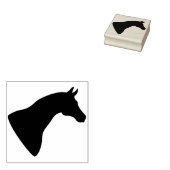 馬の頭シルエットアートスタンプ ラバースタンプ (押印)
