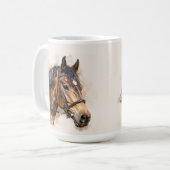 馬の頭マグ コーヒーマグカップ (正面左)