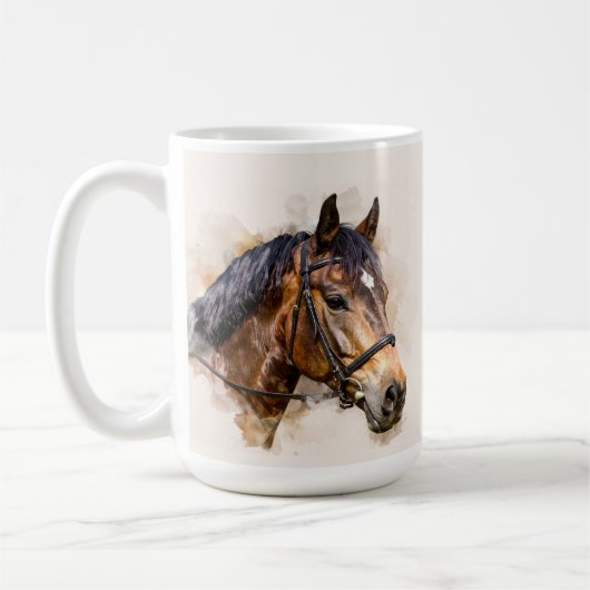 馬の頭マグ コーヒーマグカップ (左)