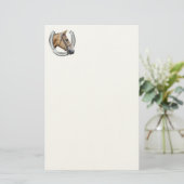 馬の頭部の文房具 便箋 (スタンド正面)