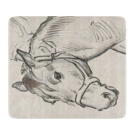 馬の頭（Alfred Dehodencq著） カッティングボード