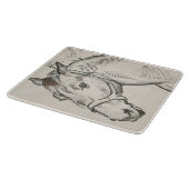 馬の頭（Alfred Dehodencq著） カッティングボード (角)