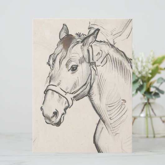 馬の頭(Alfred Dehodencq著) カード (スタンド正面)