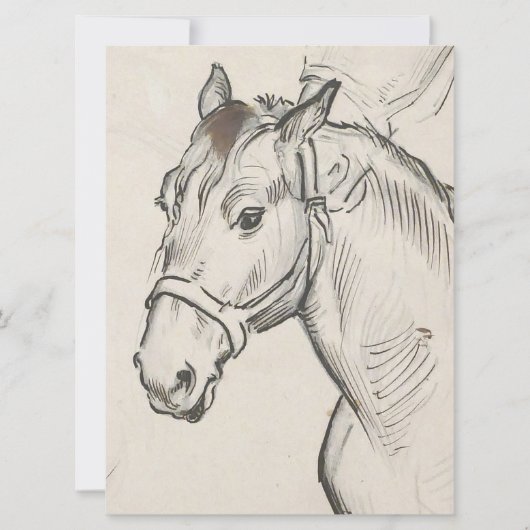 馬の頭（Alfred Dehodencq著） カード (正面)