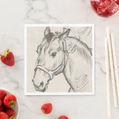 馬の頭(Alfred Dehodencq著) スタンダードランチョンナプキン (インサイチュ)