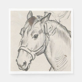 馬の頭（Alfred Dehodencq著） スタンダードランチョンナプキン