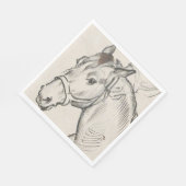 馬の頭(Alfred Dehodencq著) スタンダードランチョンナプキン (角)