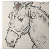 馬の頭（Alfred Dehodencq著） タイル (正面)