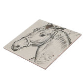 馬の頭（Alfred Dehodencq著） タイル (側面)