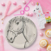 馬の頭（Alfred Dehodencq著） ペーパープレート (パーティー)