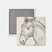 馬の頭（Alfred Dehodencq著） マグネット (正面/裏面)