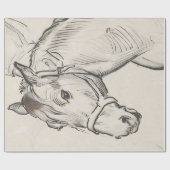 馬の頭（Alfred Dehodencq著） ラッピングペーパー (フラット)