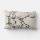 馬の頭（Alfred Dehodencq著） ランバークッション (裏面)