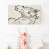 馬の頭（Alfred Dehodencq著） 横断幕 (インサイチュ)