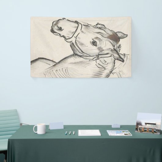 馬の頭（Alfred Dehodencq著） 横断幕 (トレードショー)