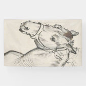 馬の頭（Alfred Dehodencq著） 横断幕 (横)