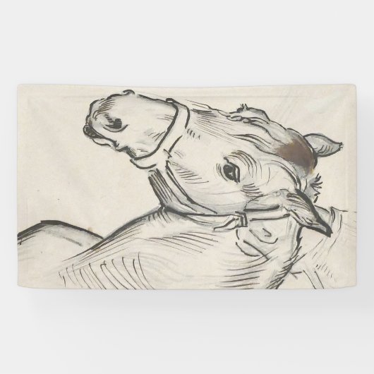 馬の頭（Alfred Dehodencq著） 横断幕 (横)