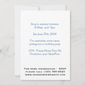 馬の顔おもしろい(パーティーまたは馬術イベント) 招待状 (裏面)