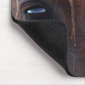 馬の顔のクローズアップ マウスパッド (コーナー)