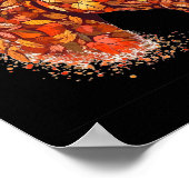 馬の顔紅葉感謝祭の日の馬 ポスター (角)