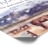 馬の風景マイルストーンバースデーパーティーへようこそ ポスター (角)