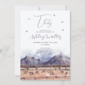 馬の風景マイルストーンバースデーパーティー 招待状 (正面)