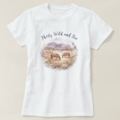 馬の風景 マイルストーン 誕生日 Tシャツ (デザイン正面)