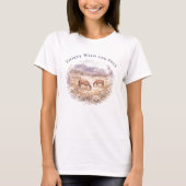 馬の風景 マイルストーン 誕生日 Tシャツ (正面)