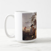 馬の風景Aelbert Cuyp コーヒーマグカップ (左)