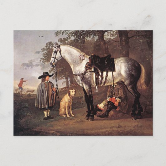 馬の風景Aelbert Cuyp ポストカード (正面)