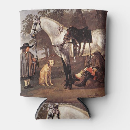 馬の風景Aelbert Cuyp 缶クーラー (正面)