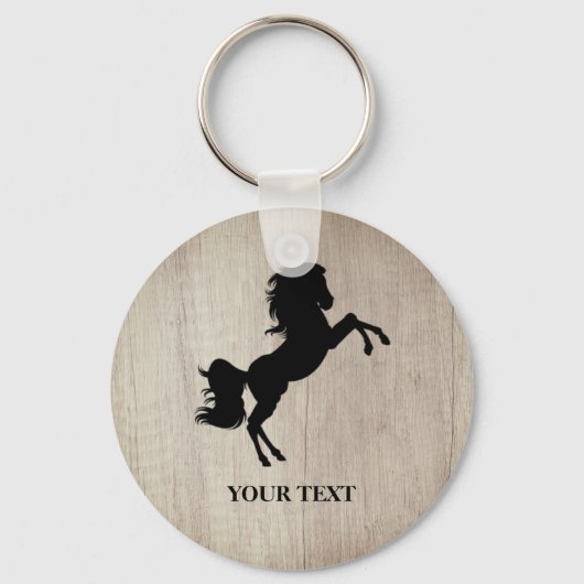 馬の飼育の馬術の訓練 キーホルダー (正面)