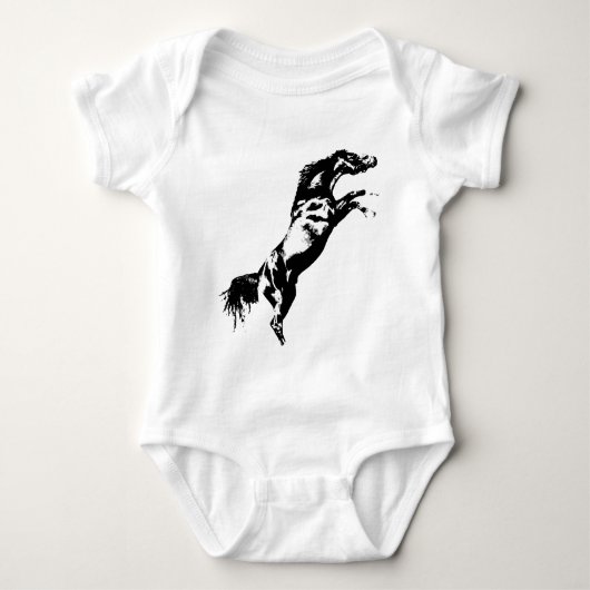 馬の飼育 ベビーボディスーツ (正面)