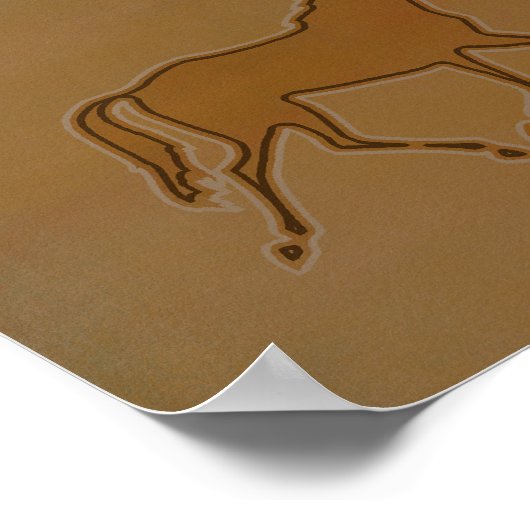 馬の馬のやる気を起こさせる詩 ポスター (角)