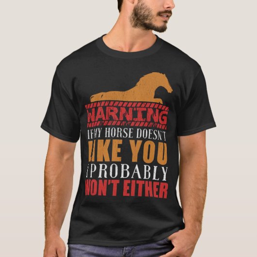 馬の馬の競馬乗馬ギフト素晴らしい Tシャツ (正面)