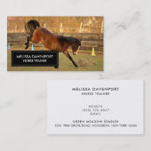 馬の馬の茶色の写真とよくはしゃぐ野生 名刺 (正面/裏面)