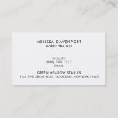 馬の馬の茶色の写真とよくはしゃぐ野生 名刺 (裏面)