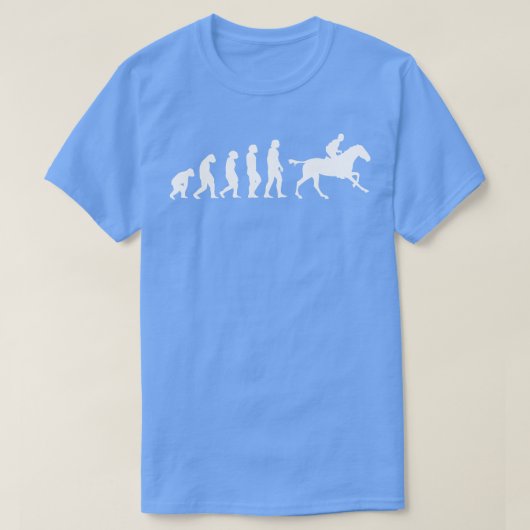 馬の馬の進化ギフトに乗る Tシャツ (デザイン正面)