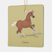馬の馬の馬のカータリングパーソナライズされたサレルゲイト セラミックオーナメント (左)