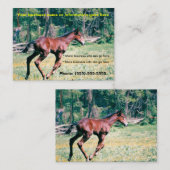 馬の馬の馬の群れビジネス・カード 名刺 (正面/裏面)